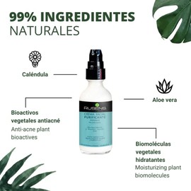 Rusens - Crema Facial Purificante, Matificante (Antiacn) 99 Natural, Ideal para Piel Grasa a Mixta con Tendencia a Acn, - Consistencia Ligera y de... 
