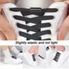 LUCKNIGHT 4 Pairs Flat Elastic Set Shoelaces Elastic Rubber Shoelaces