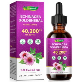 Echinacea Drops, Echinacea Extract Liquid Supplement for Immune Support & Seasonal Transition, Sugar & Alcohol-Free, 60ml