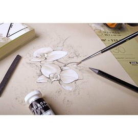 Clairefontaine - Ref 96540C - Paint'ON Multi-Technique Naturel Paper Pad (30 Sheets) - A4 Size, 250gsm Heavyweight Paper, Natural Sand Colour, Acid Free, pH Neutral