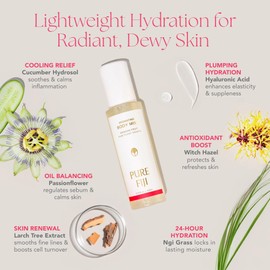 PURE FIJI Hydrating Body Mist 5.07 oz / 150 ml – Refreshing Moisture Spray with Coconut Oil & Hyaluronic Acid (5.07 oz, White Gingerlily)