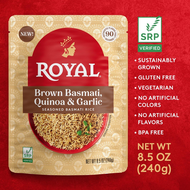 Royal Basmati Brown Rice with Quinoa and Garlic - Ready
