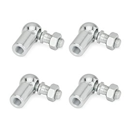 Ganter Normelemente 71802-8-M5-CS 4 pieces, angle joint DIN 71802, silver, connection thread d2: M5