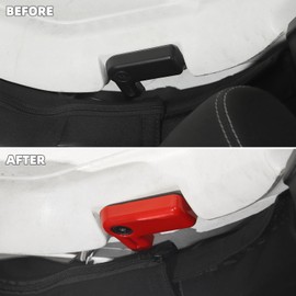 SQQP for JK Hardtop Release Switch Knob Cover, Roof Remove Handle Decoration Trim 4Pcs Compatible with 2007-2018 Jeep Wrangler JK JKU (Red)