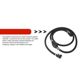 Marine Fuel Line 3/8in Marine Boat Motor Fuel Gas Hose Line Assembly Primer Bulb Connector Transfer Outboard Fuel Line Assembly