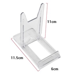 12 Pieces Two Part Adjustable Clear Acrylic Plastic Display Stand Easel Acrylic Plate Stands Plastic Display Picture Plate Holders for Home Office Supplies Festival Party Decoration