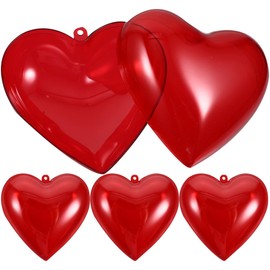 Cabilock Caja De Dulces De San Valentín 5 Piezas Bola De Adorno Rellenable En Forma De Corazón con Orificio para Colgar para Fiesta Boda Y Recuerdos