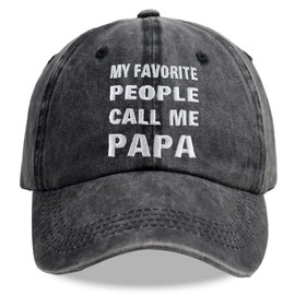 Papa Hats for Men, Father’s Day Birthday Gifts from Daughter Son, Adjustable Cotton Daddy Baseball Cap for Grandpa Husband Uncle