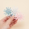 NICENEEDED 6PCS Snowflake Hair Clip, Nonslip Sparkly Hair Barrette Snap