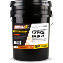 Mag 1 67980 Premium Conventional SAE 15W-40 CK-4 Heavy Duty Diesel Engine Oil - 5 Gallon