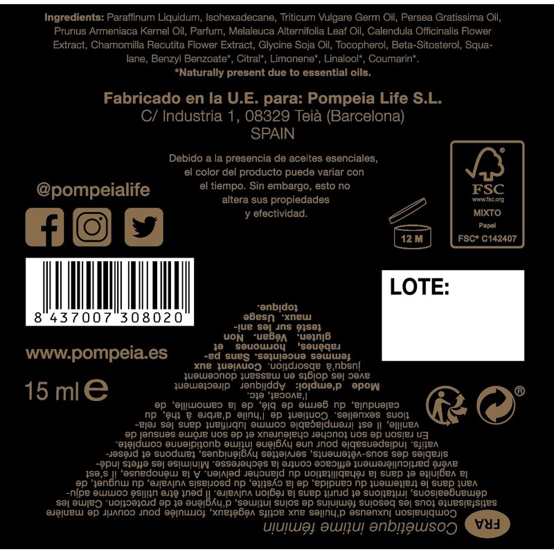 Olevm intimo di Pompeia, Intimate Cosmetics for Women - 15