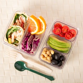 gotman Airtight Food Storage Containers Set, 2 Lunch Boxs (With 5 Removable Boxes) - Tritan 100% | Meal Prep Container | Microwave, Freezer and Dishwasher Safe | Leak-Proof Lids