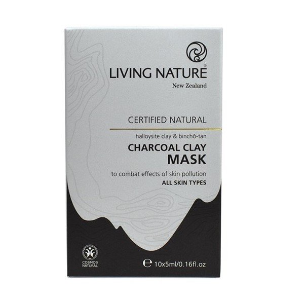 Living Nature Charcoal Clay Mask 10x5ml