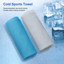 Cooling Towel 4Packs, Ice Towel, Microfiber Towel, Soft Breathable Chilly Towel Stay Cool for Yoga, Sport, Gym, Workout, Camping, Fitness, Running, Workout & More