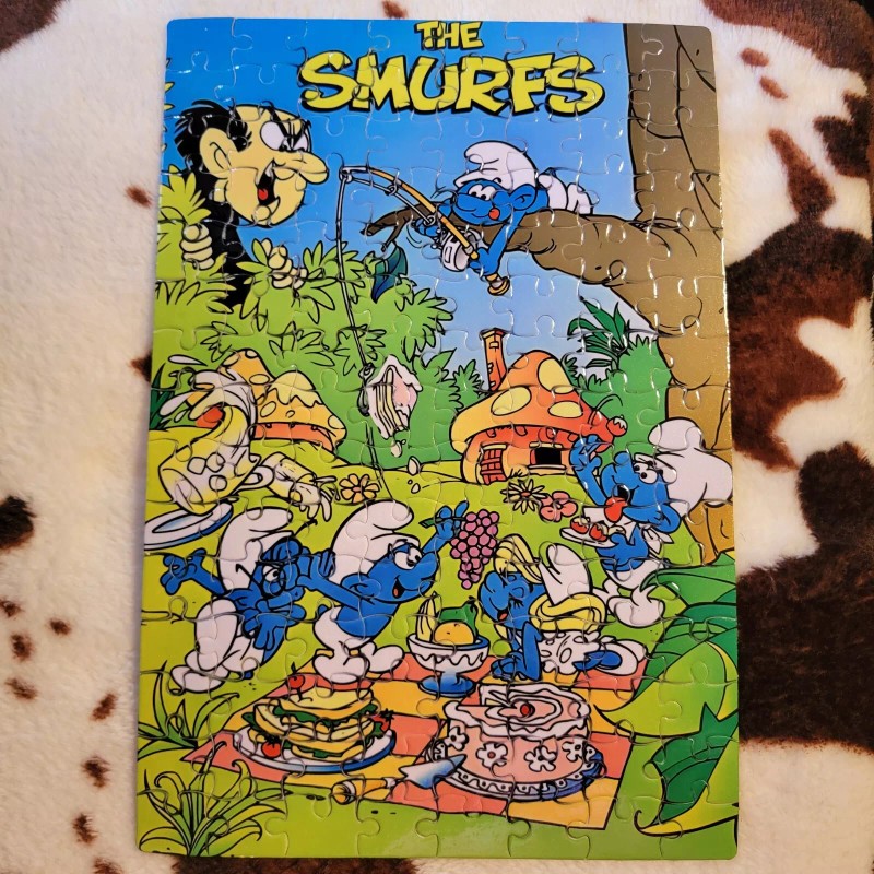 Handmade Smurfs Puzzle 120 Piece Custom Handmade Jigsaw Puzzle