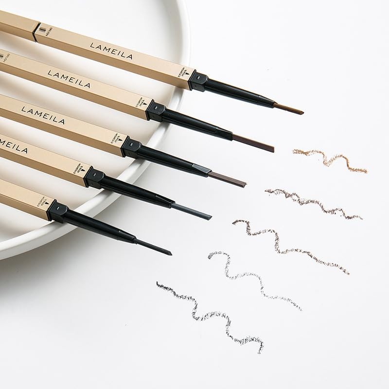 Lamela Double Sided Eyebrow Pencil with Brush, Brown and Transparent