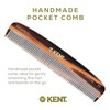 Kent 7T Handmade All Fine Tooth Pocket Comb for Men,