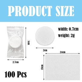 100Pcs Compressed Towels Tablets, Disposable Face Towels Travel Towel Disposable Face Cloths, Camping Towel Compressed Faces Cloth Mini Travel Essentials Travels Size Toiletries