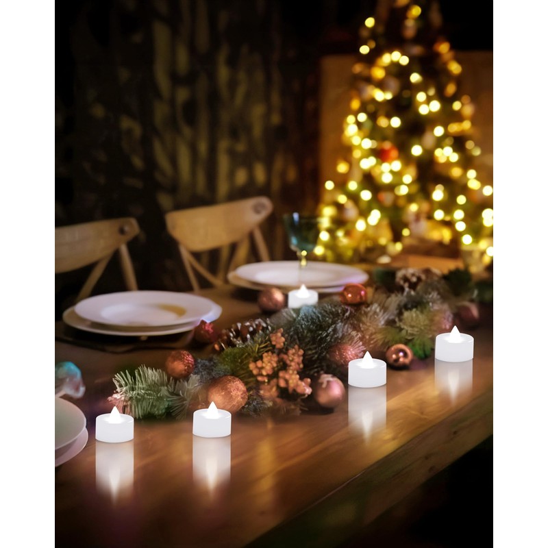 BEICHI 24-Pack Timer Tea Lights Candles Battery Operated, LED Tea