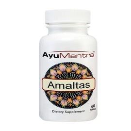 AyuMantra Organic Amaltas Tablets (Cassia Fistula) - an Excellent Digestion Correcting herb for Multi-systemic Application - 90 Tablets, 1000mg