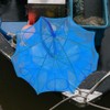 Jaula de Red de Pesca Cuadrada Plegable Azul para Camarones
