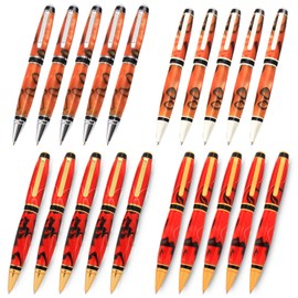 Legacy Woodturning, Cigar Pen Kit - Gold & Silver Variety, 20 Pack, Includes 5 Satin Silver, 5 Satin Gold, 5 Gold, 5 Chrome