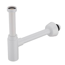 RANDOM Round Bottle P Trap Bathroom Sink 1-1/4,White ABS Plastic Adjustable Basin Sink Waste Drain P-Trap Kit.RD83880LW-L