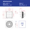 iLIVING 14" Wall Mounted Shutter Exhaust Thermostat Control-3 Speeds Vent