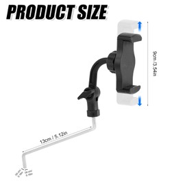 Alto Saxophone Phone Holder, Sax Lyre Music Clip 4mm Square Head Saxophone Phone Mount to Fix Your Phone Securely Easy to Read Music