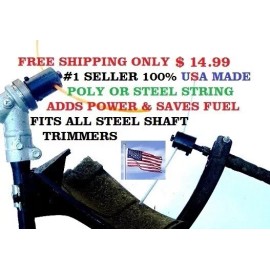 Weedninja Trimmer head Fits all Metal shaft Trimmers- Uses Thickest String or Zip Ties.