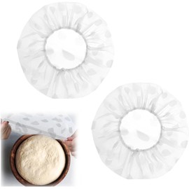 Pack of 2 Covers for Proofing Basket, Food Covers, Reusable, 28 cm Fermentation Foil for Bread, Bread Baking Accessories for Dough Preparation, Extra Strong and Tear-Resistant