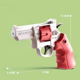 Revolver Water Gun for Kids-Summer Cool Soaker Squirt Guns for 3-8+Years Child&Adults-Long Range Accurate Bursts Squirt Guns Up to 32 FT Range for Swimming Pool Yard Lawn Beach Toy (Peach)