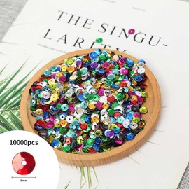 Rainbow Mix Sequins,Sequins for Crafting,10000Pcs 6mm Mixed Bulk Loose Round Button Cup Sequins for Crafts Sewing Christmas DIY Jewelry Arts Decoration Craft Supplies