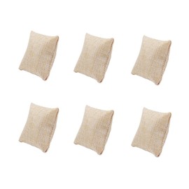 QUUPY 6 x Small Canvas Watch Cushion Jewelry Bangle Cushion Cuff Anklet Dangle Earrings Necklace Holder Organizer 3x3.5 Inch