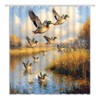 YOZSLGU Hunting Flying Wild Ducks Shower Curtain Wild Animals Rustic