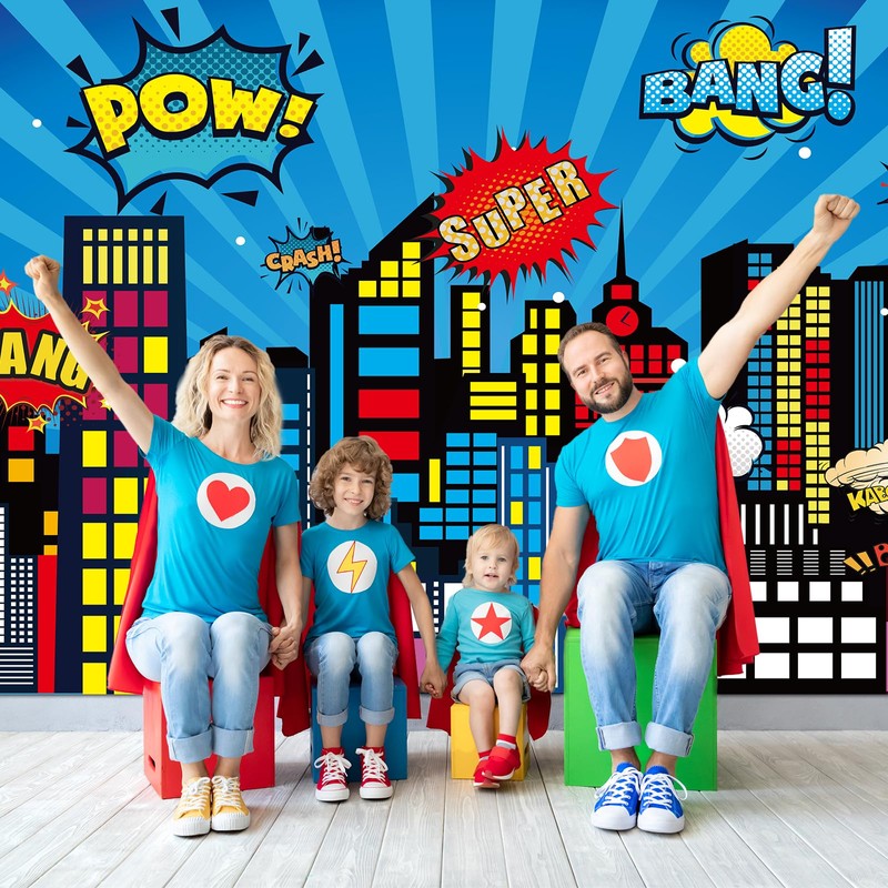 Large Super Theme Hero Party Backdrop Decoration 10x6ft One-piece Inspirational
