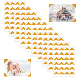 Photo Corners,240 Pcs Gold Photo Corners Self Adhesive for Scrapbooking,Photo Album Corner Stickers for DIY Scrapbook,Picture Corners for Journal,Photo Mounting Corners for Memory Book (10 Sheets)