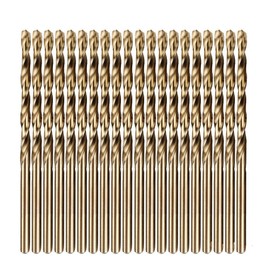 20PCS, 7/64", Cobalt Twist Drill Bits for Metal