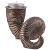 Veronese Germanic Tea Light Holder Ram's Horn Bronzed