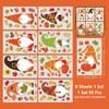 YLXLLSM Fall Thanksgiving Window Clings Decorations, 9 Sheets Dwarf Theme