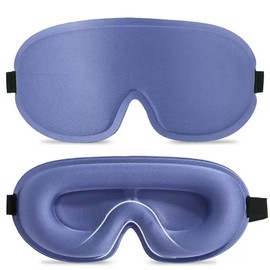 3D Contoured Blackout Sleep Mask, Soft Breathable Material, Zero Eye Pressure, Adjustable Strap