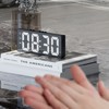 Digital Alarm Clock Temperature Display LED Mirror Electronic Clocks for