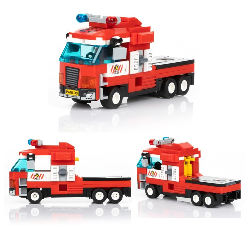 Block Builder Fire Truck Building Block Set (646 Pieces). Fire