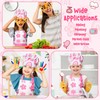 R HORSE Kid Apron and Chef Hat Set 2Pcs Pink