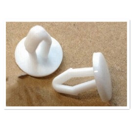 Bioristar Rivets Patio Furniture Webbing Lawn Chair Lounge Fit 4.1-4.5mm Hole 50 Pack Nylon Fastener Rivet Clips (White)