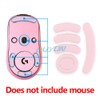 HUYUN 2sets Pink Rounded Curved Edges Mouse Feet Skates Replacement
