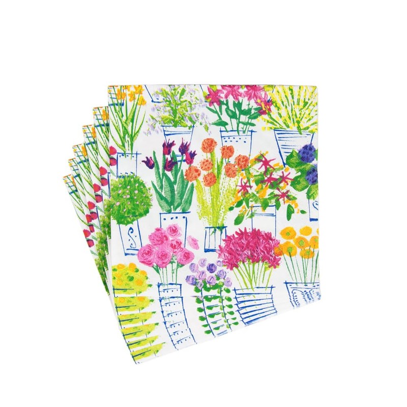 Caspari Flower Market Luncheon Napkins - 20 Per Package