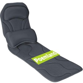 Bathland Full Body Bath Pillow for Tub - Extra Long & Thick Tub Pillow with Head, Back & Lumbar Support, 168 Non-Slip Suction Cups, Soft 5D Mesh Spa Cushion, Fits All Tubs-Gift for Soaking(Gray)