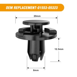 GOOACC 50 clips de repuesto para Nissan Altima Sentra Murano Maxima Xterra Infiniti FX35 FX45 G25 G35 G37 Mazda 3 5 6 CX-3 CX-5, OEM #01553-05323, L33X13209