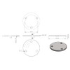 edelstahlonline24 Round Diameter 100 mm with Bevel, Thickness 6 mm,